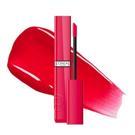 L'Oréal Paris Infallible Laque Resistance, Labial Líquido con Acabado Brillante, Brillo Instantáneo y Color de Larga Duración Hasta por 16h, Tono Pink