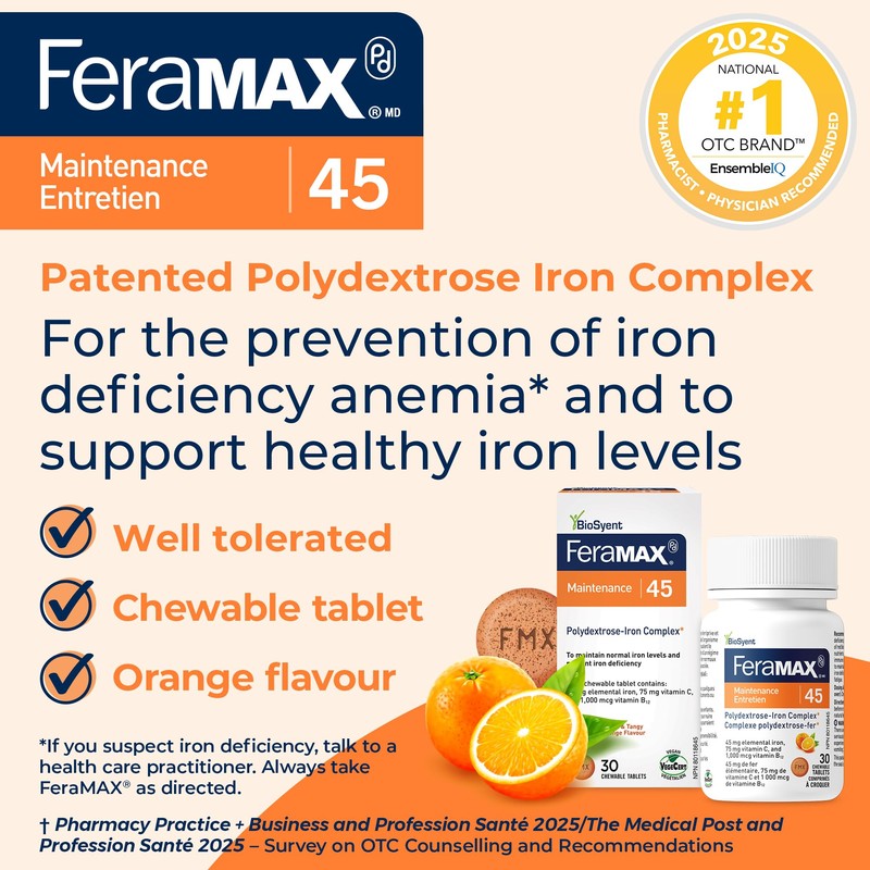 FeraMAX FeraMAX Pd Maintenance 45 Iron Supplement - Great Tasting