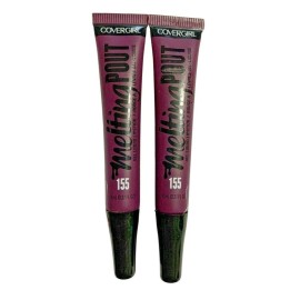 CoverGirl Pack of 2 CoverGirl Melting Pout Gel Liquid Lipstick, Gel-Mate 155