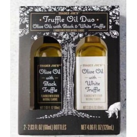 Trader Joe's Truffle Oil Duo Olive Oil Black White Truffle Set 4.06 oz LIMITED