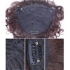 Remeehi 5.5" x 5.5" Short Curly Human Hair Extensions Crown