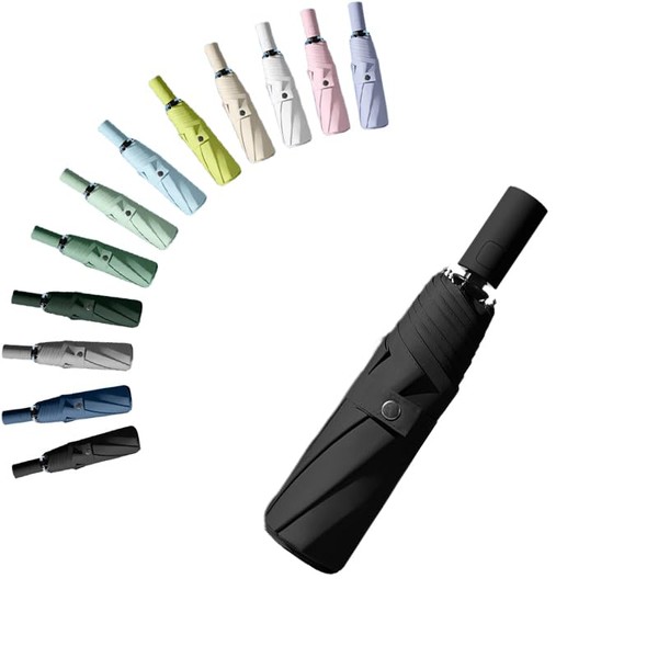 Travel Folding Umbrella Automatic Open/Close Handle Coating Layer Fabric Blocking/Portable