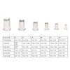 170pcs M3‑M10 304 Stainless Steel Rivet Nuts Durable Flat Head