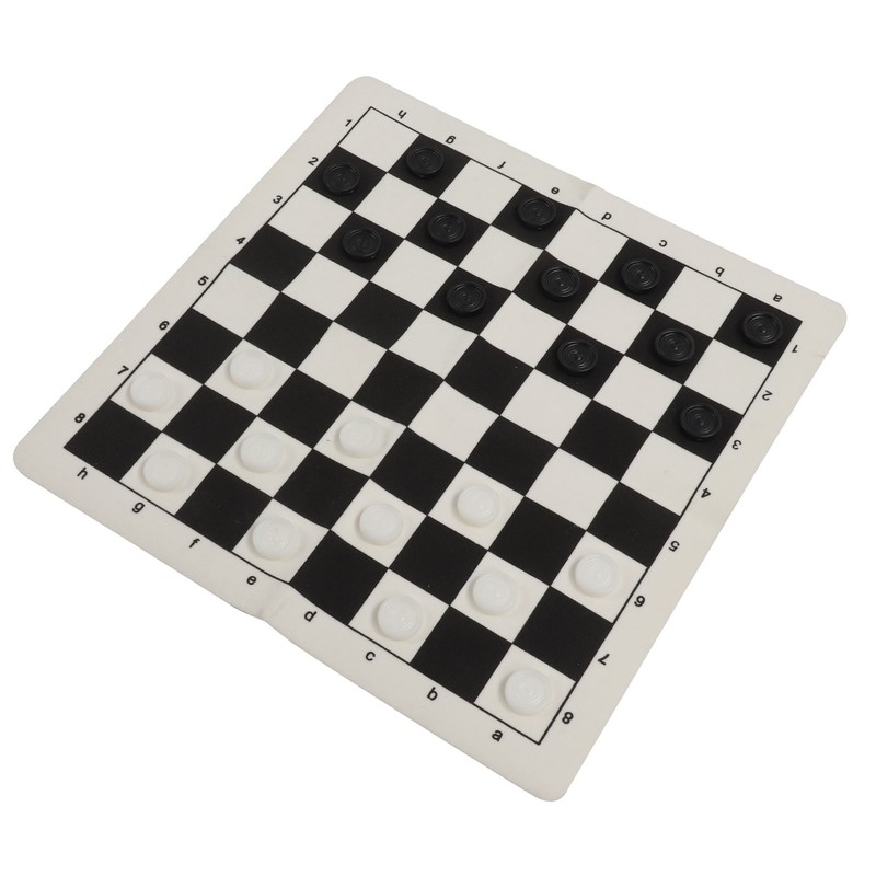 Chess Checkers Set 13.8in Board 2 in 1 Anti Slip