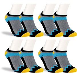 RS. Harmony Women's and men's climbing socks Rotpunkt, good fit and no wet feet in climbing shoes, hygiene in the climbing gym, 4 Pairs - Black/Yellow/Blue
