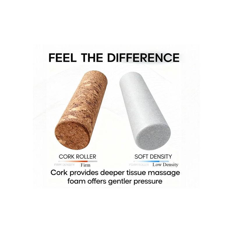Foam Roller Physical Therapy/Natural Eco-Friendly Cork Roller,High-Density deep Tissue Massage