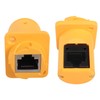 QIANRENON 90° Angle RJ45 Panel Mount Network Adapter CAT6 RJ45