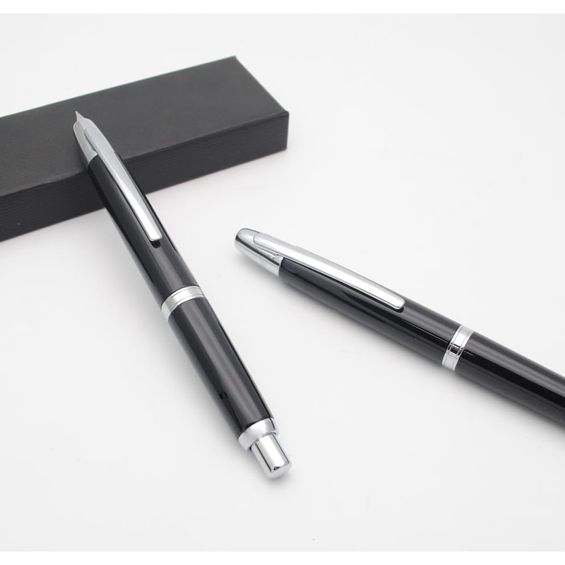 JINHAO 10 Press Fountain Pen Retractable Metal Pen with Ink