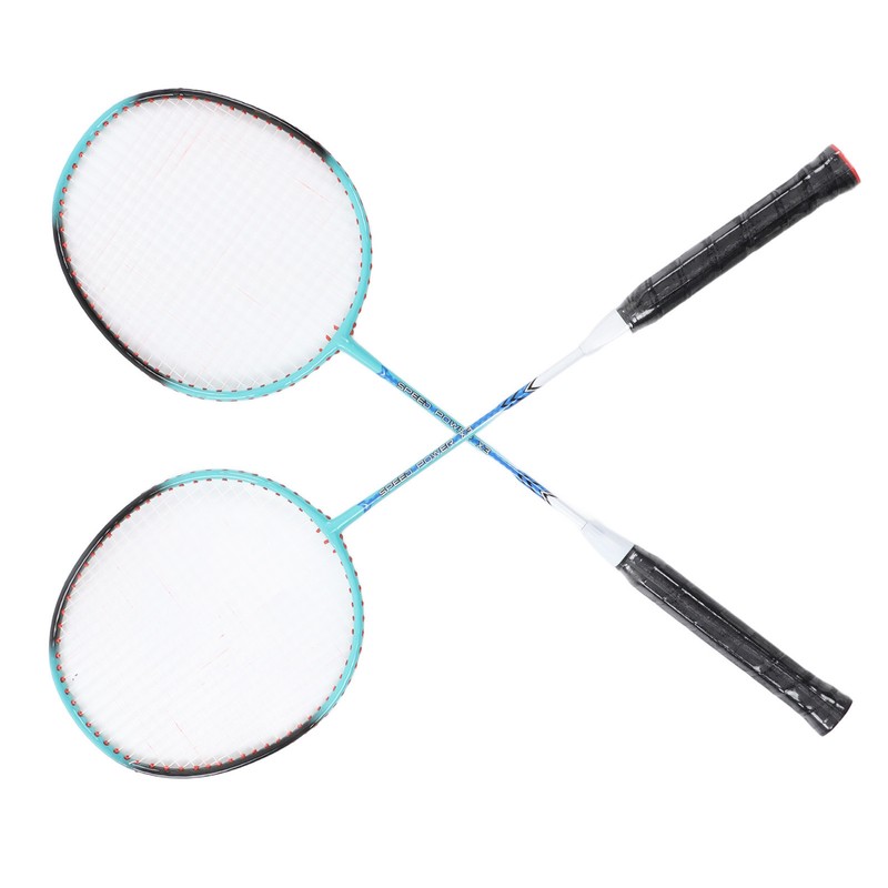 2 PCS X3 Badminton Rackets Iron Alloy Integrated Double Badminton