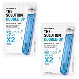1+1 The Face Shop The Solution Double Up Moisturizing Mask Sheet / 1+1 더페이스샵 더 솔루션 더블업 보습마스크시트