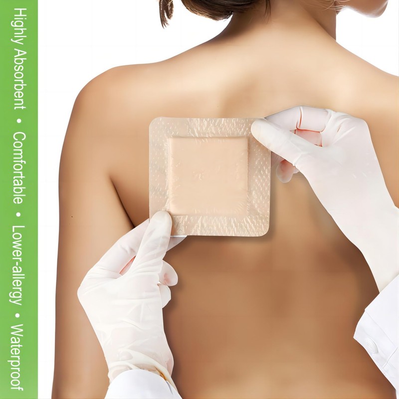 NeuHeils Silicone Foam Dressing with Gentle Border 4''x4'', 20 Pack