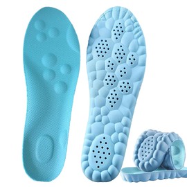 Cloud Insoles for Men Women,4D Cloud Technology Insole, Cloudstride 4D Insoles, Super Soft Cloud Step Insoles, U-Shape Memory Foam Insoles (Blue, Men 8-8.5/Women 9.5-10)