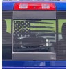 CONGCONG Rear Middle Window Mutilated American Flag Decal Compatible with