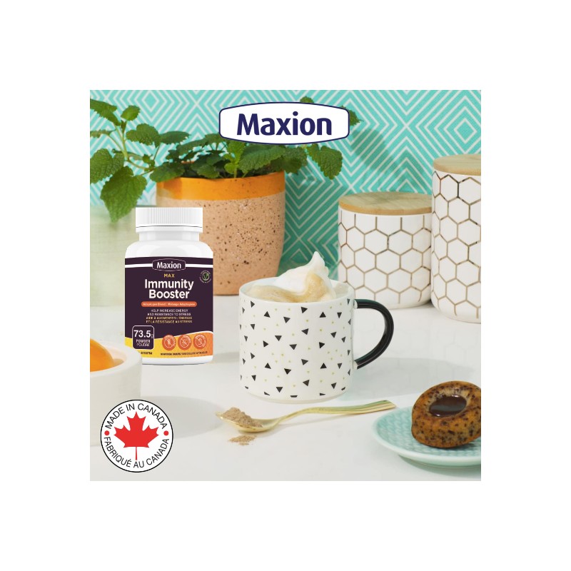 Maxion Immunity Booster, 73.5g Powder with Astragalus, Reishi, Lion's Mane
