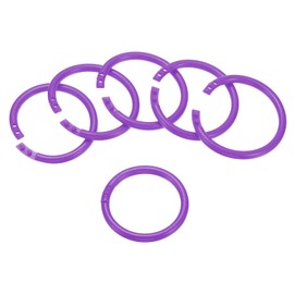 PATIKIL 2" OD 1.6" ID Loose Leaf Rings, 100 Pack Binder Ring Plastic O Rings for Book DIY Scrapbook Notebook, Purple