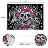AtawLege Skull Tapestry Trippy Skeleton Eyes Tapestry Goth Snake Tapestry