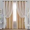 Anytime Home Curtains Blackout and Sheer Layered Solid Window Curtain