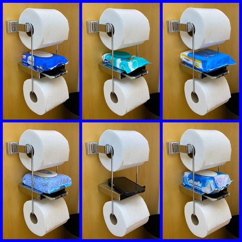 TP Pal Ledge – Hanging Extra Toilet Paper Roll Holder
