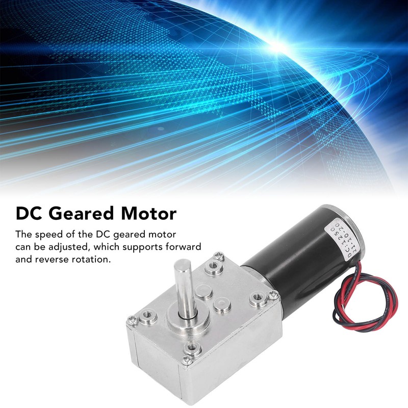 DC Geared Motor Small 18W Large Torsion Reversible Turbine Worm