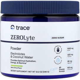 Trace Minerals zerolyte canister electrolitos en polvo 45 servicios sabor citrico salado