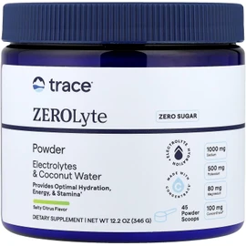 Trace Minerals zerolyte canister electrolitos en polvo 45 servicios sabor citrico salado