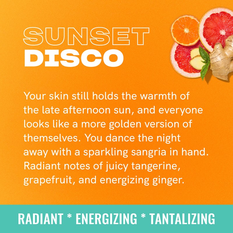 Friday Collective Sunset Disco Candle, Citrus Scented, Made with Essential