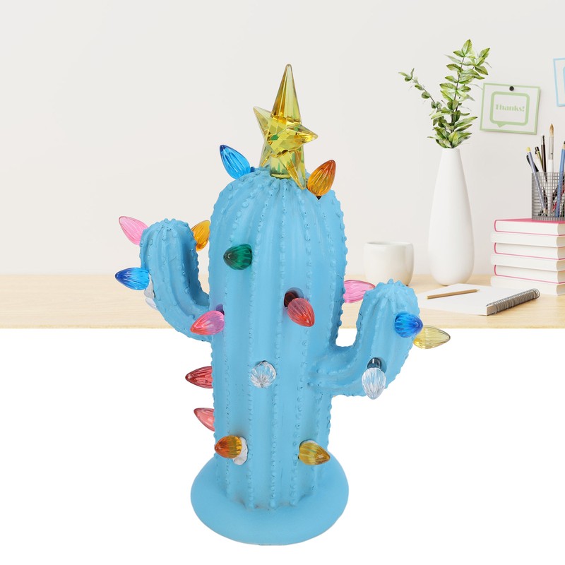 Cactus Figurine Resin Home Decor Plant Cactus Christmas Tree with