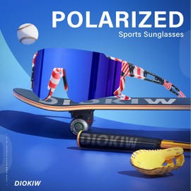 DioKiw 3PACK Kids Sunglasses Polarized Youth Baseball Sunglasses Boys Girls Softball Cycling UV400 Protection Goggles