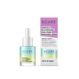 Acure, Rejuvenecimiento Radical, Sérum bifásico de Bakuchiol, reduce líneas finas y arrugas, alternativa vegetal al retinol, 30 ml
