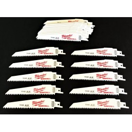 Milwaukee 20 MILWAUKEE THE AX 6" SAWZALL BLADES 5/8TPI RECIPROCATING SAW BI METAL USA 5021