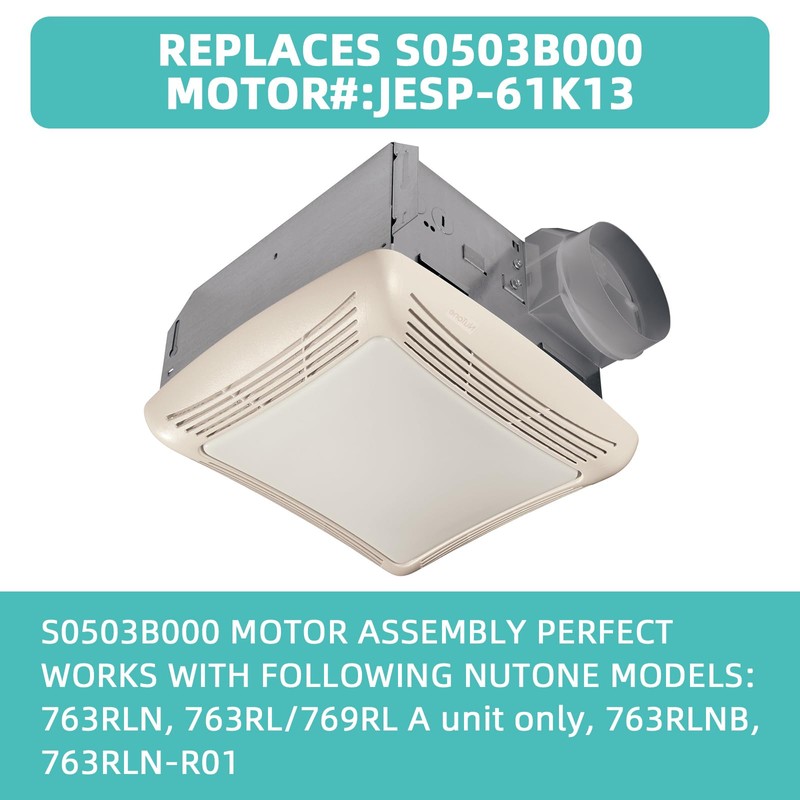 763RLN B Unit for Nutone,763RL B Unit 50 CFM Fan
