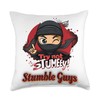 Stumble Guys Merch T Ninjas Games Stumble Guys Throw Pillow