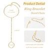 Hand Chain Bracelet for Women Dainty Gold Bracelets Ring Bracelet