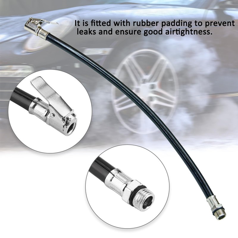 SVUPUE Tyre Pump Hose, Extension Inflator Hose, Inflator Connector, 13mm,
