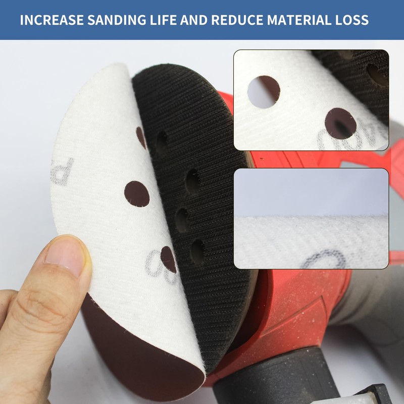 FEIHU 125mm Sanding Discs 50Pcs Orbital Sander Discs, 100 Grit