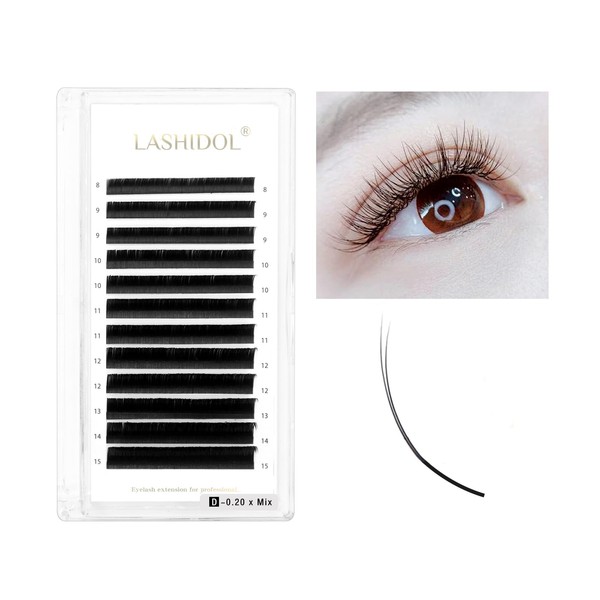 LASHIDOL Matsueku Flat Lash Eyelash Extensions Only for Beauty Shops