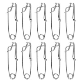 Dilwe LONGLINE SNAP CLIP 10 PCS 2.6x100mm Stainless Steel Longline Snap Clips Suitable for longline fishing, swimming, sharks, tuna fishing, crab fishing, shrimp etc.