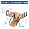 BLIKA 36" Side Mount Cable Railing Posts, Stainless Steel, Level