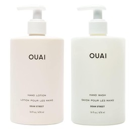 OUAI Set De Jabón Y Loción De Manos, Aroma Dean Street - Hidrata Y Exfolia Con El Uso Diario - Elaborado Con Ésteres De Jojoba, Aceites De Aguacate Y Rosa Mosqueta (16 Onzas Líquidas Cada Uno)