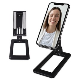 Jensen Portable Phone Stand for Cell Phone or Tablet – Foldable, 90-Degree Tilt, Adjustable Height – Perfect for Live-Streaming, Video-Chatting, Social Media