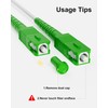 VANDESAIL SC/APC to SC/APC Fiber Optic Cable 10M (32ft), White