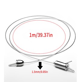 Zliger 32 Pieces Wire Rope Adjustable Steel Rope Hanging Wire Rope Stainless Steel Wire Rope Rope Suspension Attachment Steel Cable Stainless Steel Rope for LED Panel Ceiling Light (32)