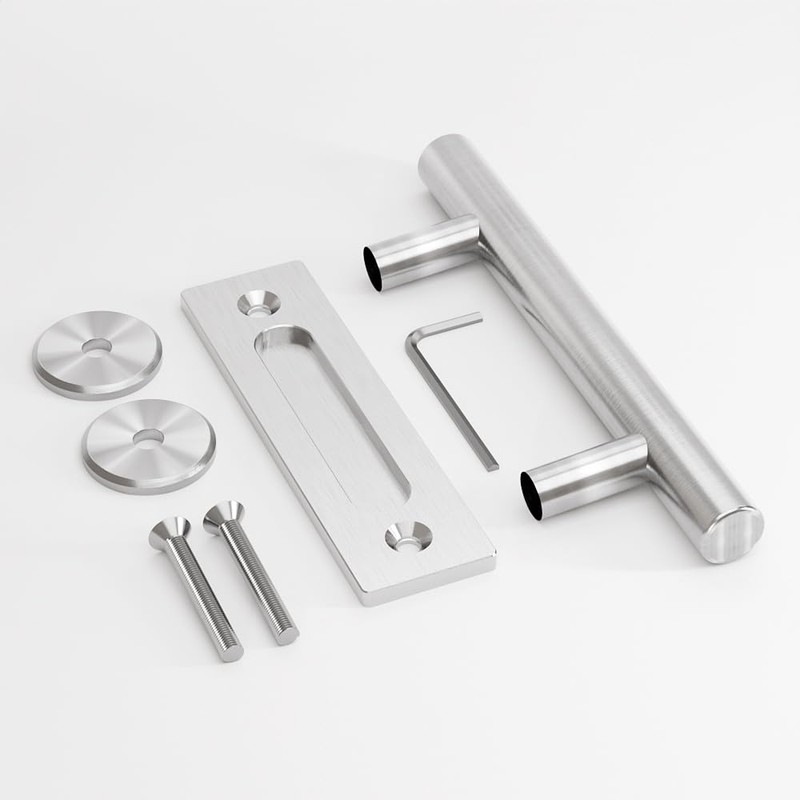 CCJH 24 cm Barn Door Handle Sliding Door Handle Stainless