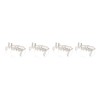 Premier Decorarions Pack of 4 Silver Metal Merry Christmas Napkin