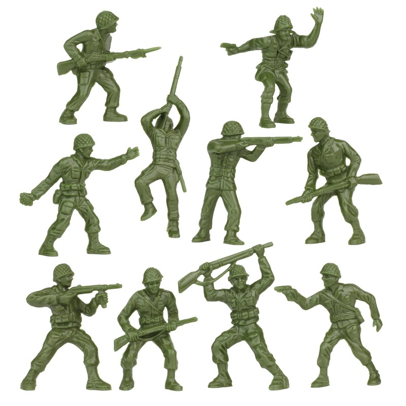 BMC Classic OD Green Plastic Army Men - 40pc WW2