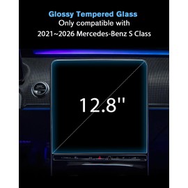 WEIPIN For Glossy Tempered Glass 2021 2022 2023 2024 2025 2026 Mercedes-Benz S Class 12.8 Inch Touchscreen Screen Protector - S Class Accessories