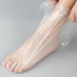 SellerHub Spa Nail Shop Foot Pack Vinyl Cover 100 Sheets Foot Bath Moisturizing Sock Cover (S41126725) / 스파 네일샵 풋팩 비닐커버 100매 족욕 보습 덧신 커버 (S41126725)