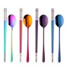Buyer Star 4 color Square Chopsticks and Spoons Set Metal