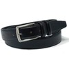 Ashford Ridge Mens 33mm Double Loop Leather Belt - Black