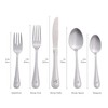 RiverRidge Monogrammed Beaded Flatware Set - B - 46-Piece Silverware